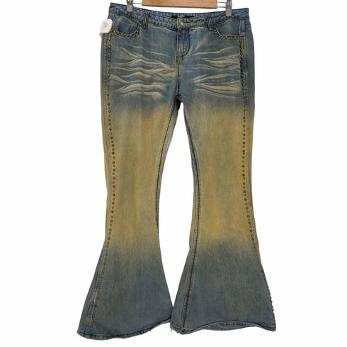 ジェイディッド ロンドン JADED LONDON LOW RISE FLARED FIT スタッズ デニムパンツ メンズ US:34-35