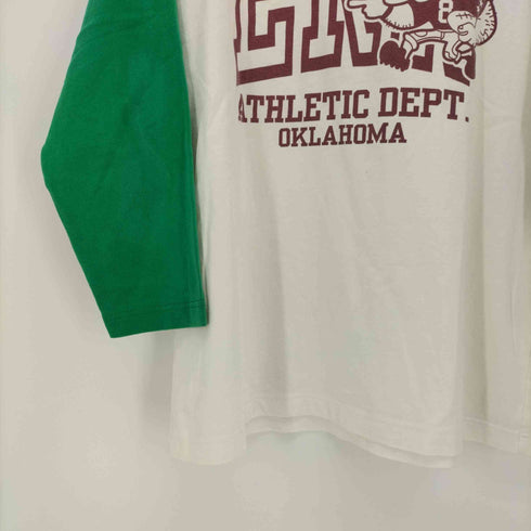 チャンピオン Champion 復刻トリコタグ ATHLETIC DEPT OKLAHOMA ラグランスリーブ カットソー メンズ JPN:XL