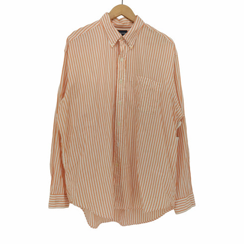 ラルフローレン RALPH LAUREN BERTRAND ストライプ 胸ポケット BD L/S シャツ メンズ import:XL