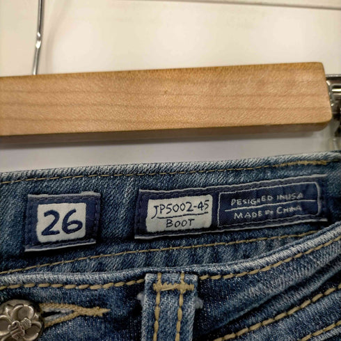 ミスミー miss me jeans スパンコール装飾ローライズデニム レディース 26