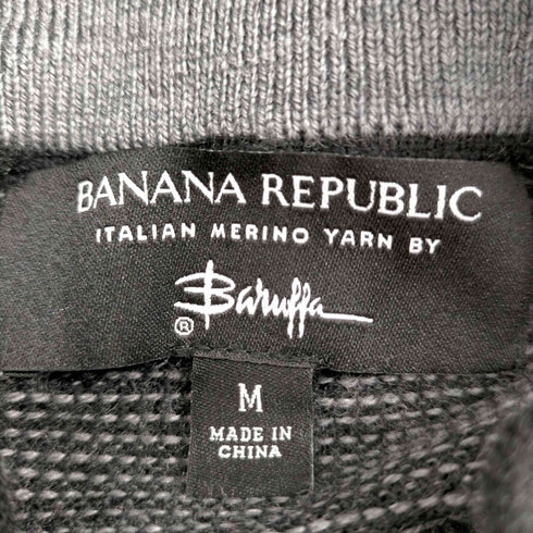 バナナリパブリック BANANA REPUBLIC BARUFFA ハーフジップ ニット メンズ import:M
