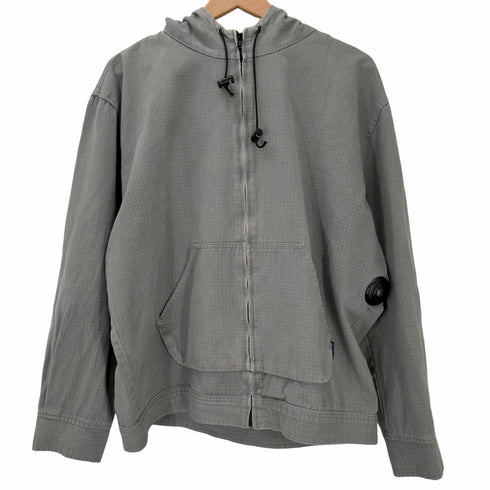 ステューシー Stussy USA製 紺タグ 格子 コットンZIPパーカー メンズ import:L