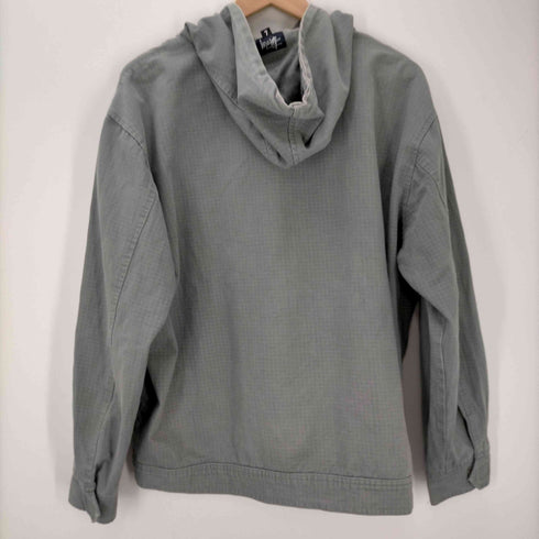 ステューシー Stussy USA製 紺タグ 格子 コットンZIPパーカー メンズ import:L