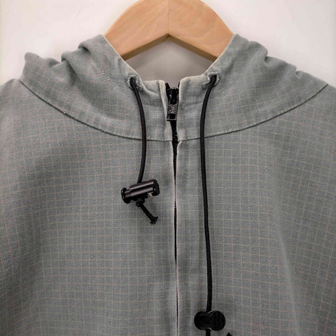 ステューシー Stussy USA製 紺タグ 格子 コットンZIPパーカー メンズ import:L