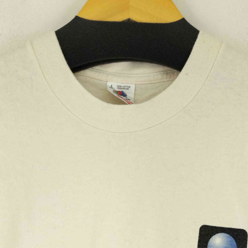 フルーツオブザルーム FRUIT OF THE LOOM 90S MADE IN USA ワンポイントプリント S/S Tシャツ QAD 裾シングルステッチ メンズ import:L