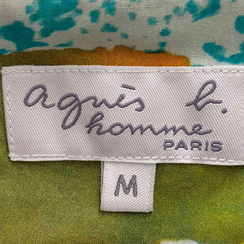 アニエスベーオム Agnes b.homme ペンキデザイン 開襟 半袖シャツ メンズ import:M