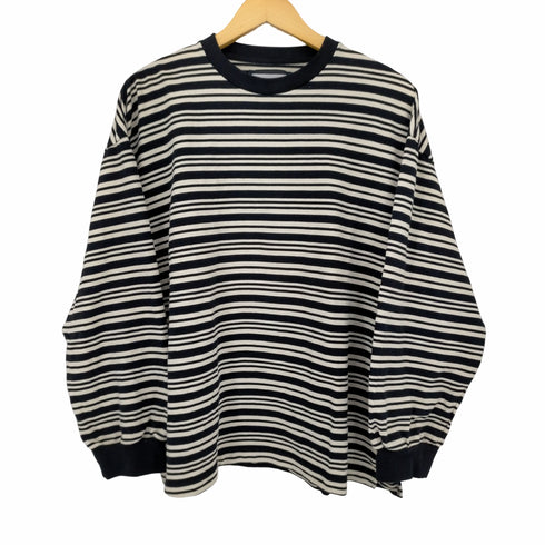 メゾンスペシャル MAISON SPECIAL 24SS Prime-Over India Cotton Border Crew Neck Long Sleeve T-Shirt メンズ JPN:2