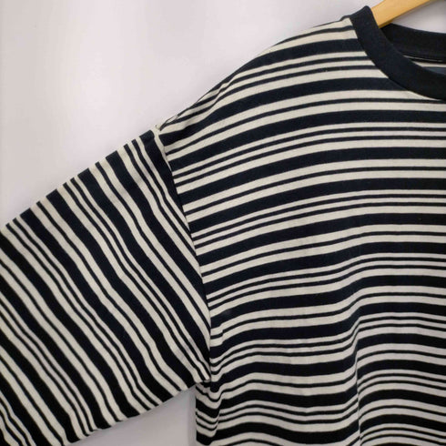 メゾンスペシャル MAISON SPECIAL 24SS Prime-Over India Cotton Border Crew Neck Long Sleeve T-Shirt メンズ JPN:2