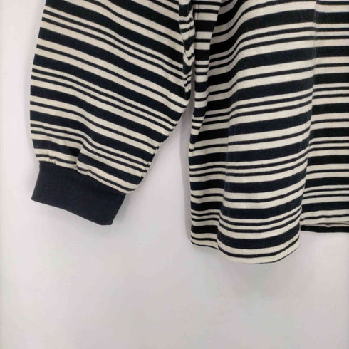 メゾンスペシャル MAISON SPECIAL 24SS Prime-Over India Cotton Border Crew Neck Long Sleeve T-Shirt メンズ JPN:2