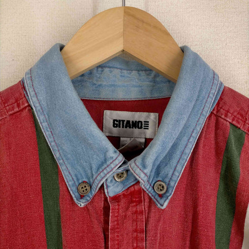 ジターノ GitaNo 90S ストライプ柄 ボタンダウンシャツ メンズ JPN:L