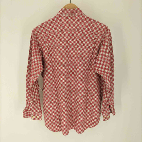 ホールアース whole earth チェック L/S ダブルポケット シャツ メンズ import:M