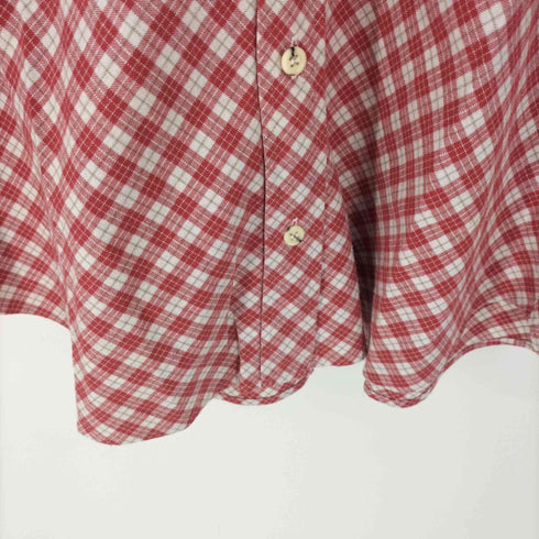 ホールアース whole earth チェック L/S ダブルポケット シャツ メンズ import:M
