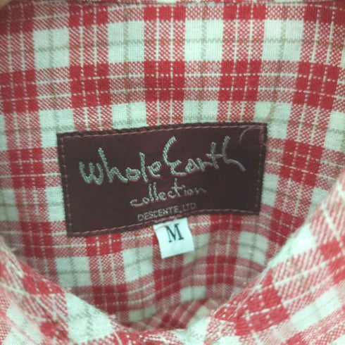 ホールアース whole earth チェック L/S ダブルポケット シャツ メンズ import:M