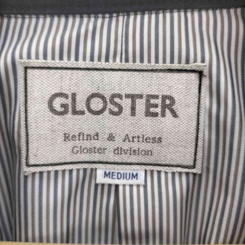 グロスター GLOSTER 裏地 ストライプ 3B コットン チェスター ハーフ コート メンズ import:M