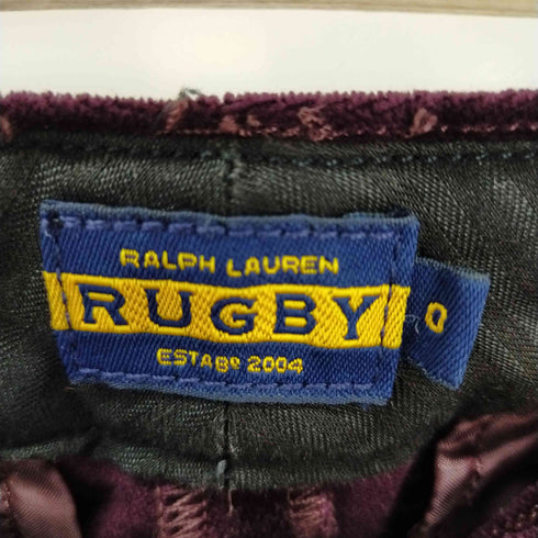 ラグビーラルフローレン Rugby Ralph Lauren ベロアフレアパンツ カーゴポケット 裾スナップボタン レディース JPN:0