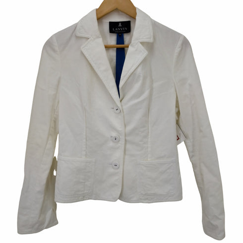 ランバンコレクション LANVIN COLLECTION 3B コットンテーラードジャケット レディース 38