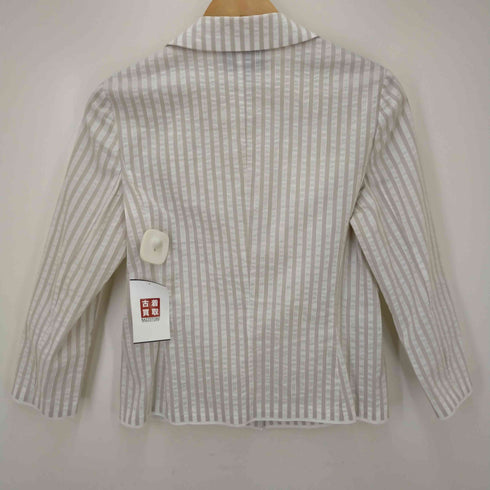 ランバンコレクション LANVIN COLLECTION 1B ストライプテーラードジャケット レディース 40