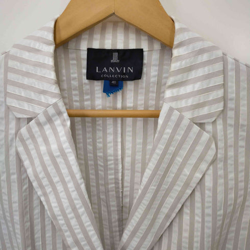 ランバンコレクション LANVIN COLLECTION 1B ストライプテーラードジャケット レディース 40