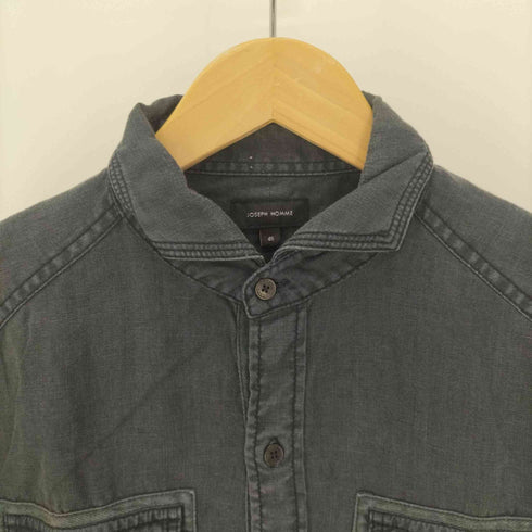 ジョゼフオム JOSEPH HOMME リネン ダブルポケット S/S ホリゾンタルカラー ワーク シャツ メンズ JPN:46