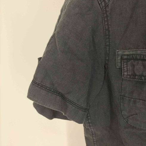 ジョゼフオム JOSEPH HOMME リネン ダブルポケット S/S ホリゾンタルカラー ワーク シャツ メンズ JPN:46
