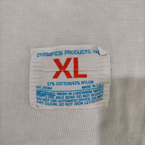 チャンピオン Champion USA製 タタキタグ 染み込み フットボールTシャツ メンズ JPN:XL