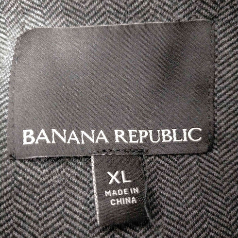 バナナリパブリック BANANA REPUBLIC ヘリンボーン ジップアップ ニットジャケット メンズ import:XL