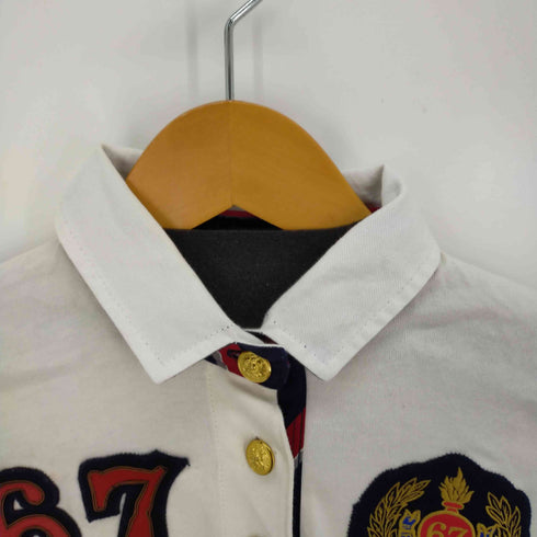 ポロジーンズカンパニーラルフローレン POLO JEANS COMPANY RALPH LAUREN ポロL/Sシャツ ワッペン 金ボタン 67 レディース JPN:S