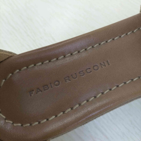 ファビオルスコーニ FABIO RUSCONI イタリア製 スエード 厚底ストラップサンダル レディース 37