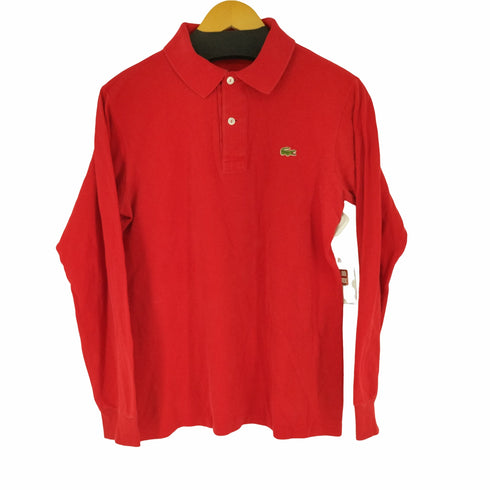 シュミーズ ラコステ CHEMISE LACOSTE 70S MADE IN FRANCE ロゴ刺繍 L/Sポロシャツ メンズ JPN:3