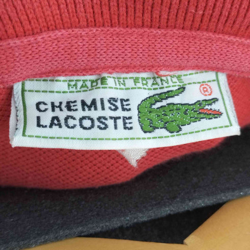 シュミーズ ラコステ CHEMISE LACOSTE 70S MADE IN FRANCE ロゴ刺繍 L/Sポロシャツ メンズ JPN:3
