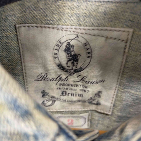 ラルフローレン RALPH LAUREN 加工ウエスタンデニムシャツ レディース 2