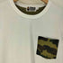 アベイシングエイプ A BATHING APE ABC CAMO 切替 エイプヘッド プリント ポケット S/S クルーネック Tシャツ メンズ JPN:L