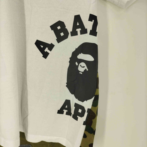 アベイシングエイプ A BATHING APE ABC CAMO 切替 エイプヘッド プリント ポケット S/S クルーネック Tシャツ メンズ JPN:L