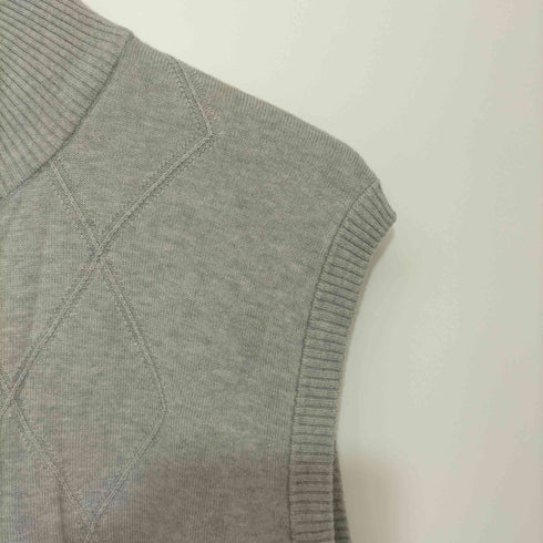 キンロックバイキンロックアンダーソン KINLOCH ANDERSON ハーフジップ アーガイル模様ボトルネックニットベスト メンズ L