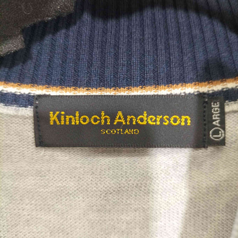 キンロックバイキンロックアンダーソン KINLOCH ANDERSON ハーフジップ アーガイル模様ボトルネックニットベスト メンズ L