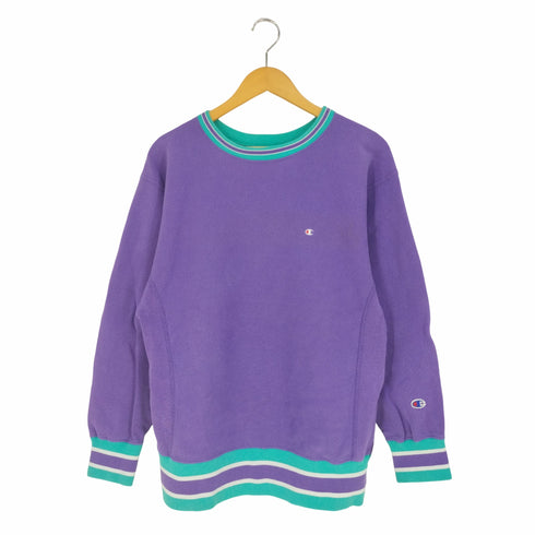 チャンピオン Champion REVERSE WEAVE 青単タグ復刻 リブボーダースウェット メンズ import:S