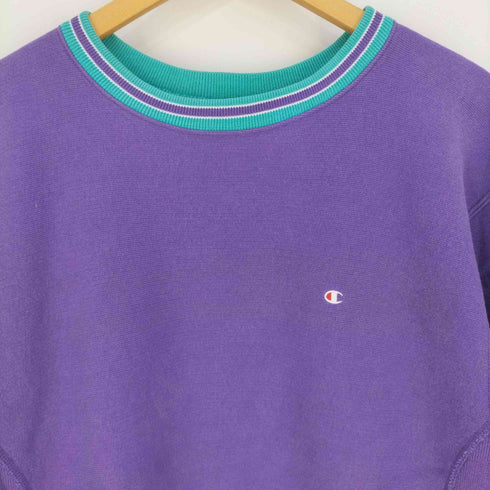 チャンピオン Champion REVERSE WEAVE 青単タグ復刻 リブボーダースウェット メンズ import:S