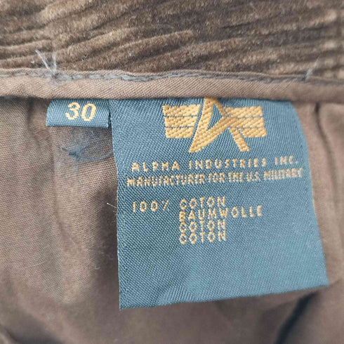 アルファインダストリーズ ALPHA INDUSTRIES コーデュロイ カーゴパンツ メンズ 30