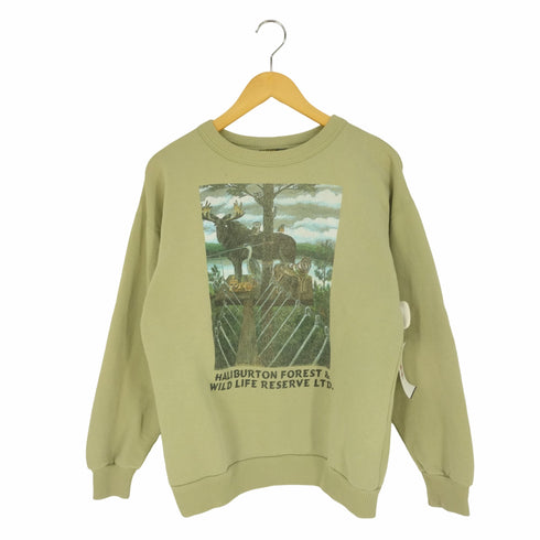 MARSHLANDS カナダ製 アニマルプリント クルーネックスウェット メンズ