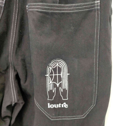 Loutre london MADE IN LONDON フロントペイントデザインバギーブラックジーンズ メンズ import:M