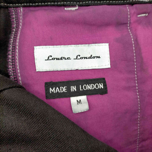 Loutre london MADE IN LONDON フロントペイントデザインバギーブラックジーンズ メンズ import:M