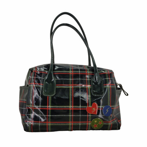 アニエスベー agnes b. エナメルチェックトートバッグ レディース