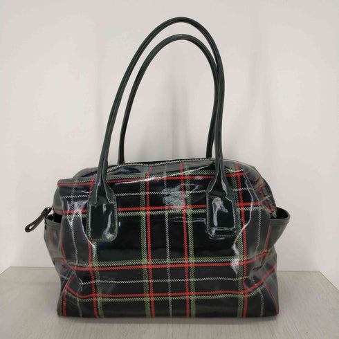 アニエスベー agnes b. エナメルチェックトートバッグ レディース
