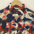 アベイシングエイプ A BATHING APE ワンポイント エイプヘッド 刺繍 マルチカラー チェック ABC CAMO L/S ボタンダウン ポケット シャツ メンズ JPN:M