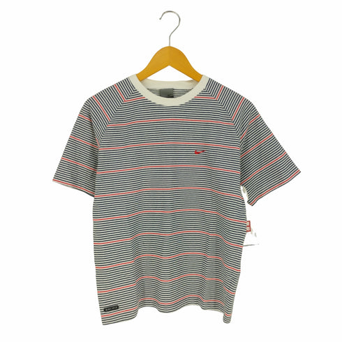 ナイキ NIKE 00s DRY-FIT ロゴ刺繍 ボーダー ラグランTシャツ メンズ JPN:S