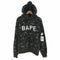 アベイシングエイプ A BATHING APE BLACK ABC CAMO HOODIE フロント ロゴ プリント プルオーバー パーカー メンズ JPN:L