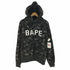 アベイシングエイプ A BATHING APE BLACK ABC CAMO HOODIE フロント ロゴ プリント プルオーバー パーカー メンズ JPN:L