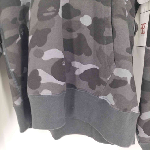 アベイシングエイプ A BATHING APE BLACK ABC CAMO HOODIE フロント ロゴ プリント プルオーバー パーカー メンズ JPN:L