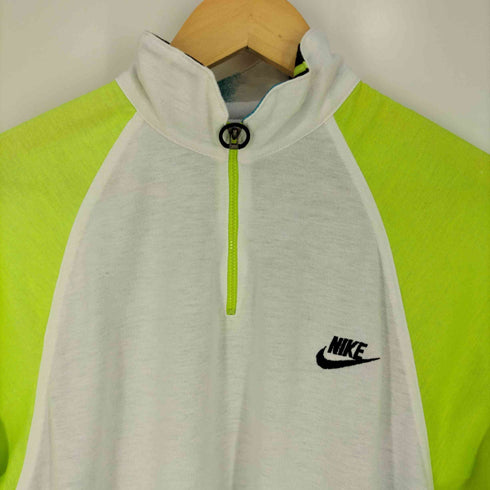 ナイキ NIKE challenge court ロゴ刺繍 ハーフジップ ラグランTシャツ メンズ