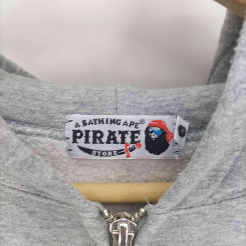 ア ベイシング エイプ パイレーツストア A BATHING APE PIRATE STORE パイレーツエイプヘッド 刺繍 ダブル ジップアップ パーカー メンズ JPN:L